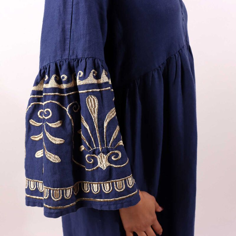 Aether Concept Navy Gold Dress image number 2